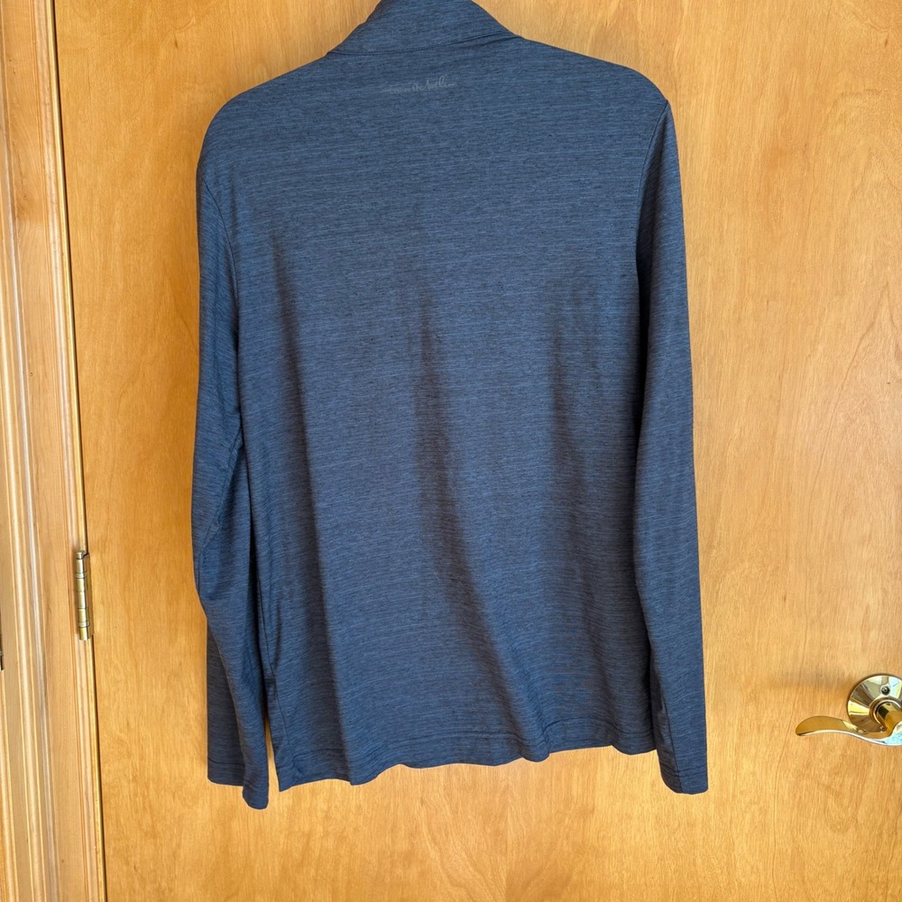 Travis Mathew Mens Quarter Zip Pullover Long Sleeve Golf Shirt Size S Navy Blue - Picture 6 of 7